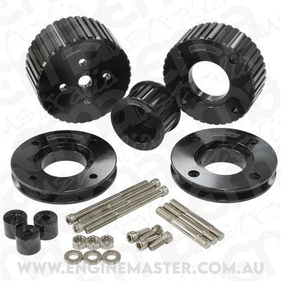 Aeroflow AF64-3006BLK Gilmer Drive Kit - Black Holden 5.0L 304Ci V8 Vn-Vs