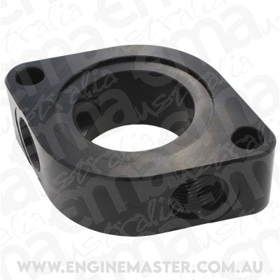 Aeroflow AF64-4051BLK Aeroflow Chev Water Neck Spacer with 2 x -8ORB AUx Port