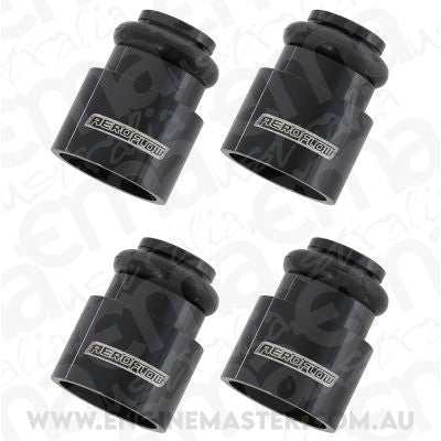 Aeroflow AF64-2887 ID Injector Adapter Short Suit 14mm Fuel Rail Black 4Pk