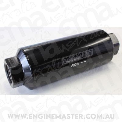 Aeroflow AF66-2043BLK Aeroflow Pro Filter 60 Micron Black Female -12 ORB 2.4" x 7"