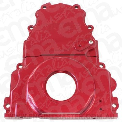 Aeroflow AF64-4361R Holden / Chev LS Billet 2 Piece Timing Cover Red