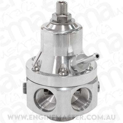 Aeroflow AF66-2060 2000HP EFI FUEL PRESSURE REG 4 PORT -8 E85 ALCOHOL POLISHED