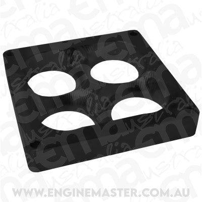 Aeroflow AF64-2045BLK Velocity Spacer 4500 1" Thick Black Bolt On Horsepower Dom