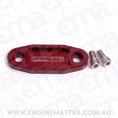 Aeroflow AF64-2020R Billet Fuel Pump Block Off Red Suit 302 351C