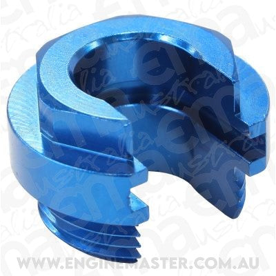 Aeroflow AF59-905-02 PUSH ON EFI FITTING RETAINING LOCKING COLLAR WITH SLOT BLUE