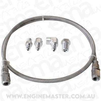 Aeroflow AF30-3006 -3AN x 6Ft Braided SS Line Kitwith Fittings Included