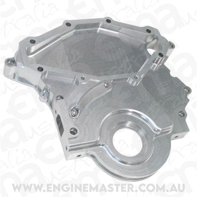 Aeroflow AF64-4358S Holden 304 308 Billet Timing Cover Accepts Mech Fuel Pump