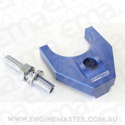 Aeroflow AF64-2093 Billet Distributor Hold Down Blue Large V2 Windsor & 351C