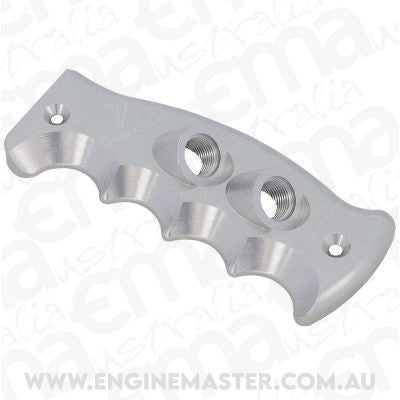 Aeroflow AF72-9923 Pistol Grip Drivers Side Dual Button Plate Silver Finish to suit Pistol and Attack Bang Shift Shifters