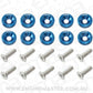 Aeroflow AF64-4371 BILLET DRESS UP FENDER BOLT 10 PACK 5/16 UNC UHL 25MM BLUE