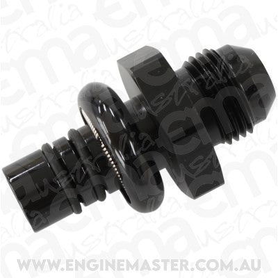 Aeroflow AF64-5508BLK Ford Efi Regulator Adapter -8AN with .550" Shank Black