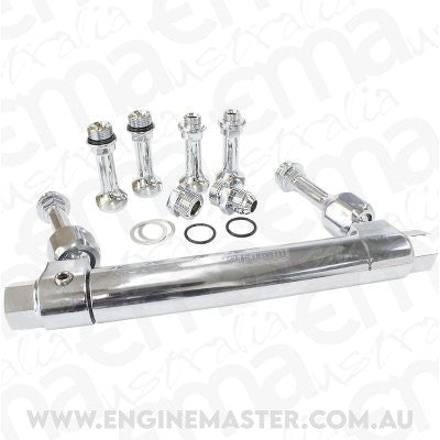 Aeroflow AF64-2037C Adjustable Fuel Log Bg Holley Chrome 1 & 2 Metering Bloc