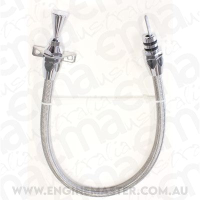 Aeroflow Performance Products AF72-2500 GM Th350 Th400 Trans Dipstick Firewall Mount Chrome Finish