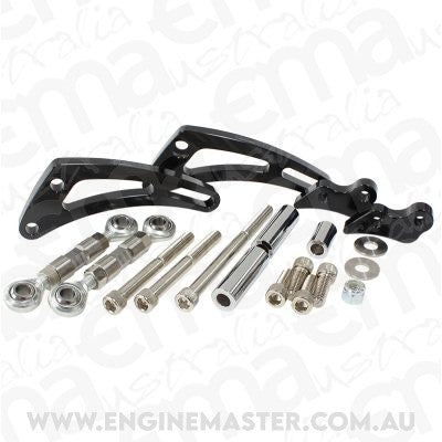 Aeroflow AF64-4012BLK Black Low Mount A/C Brack S/B Passenger Side Low Suit S/B