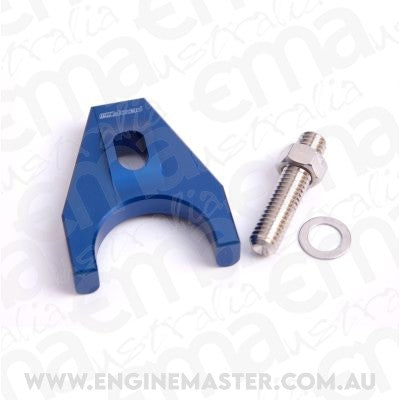 Aeroflow AF64-2032 Billet Distributor Hold Down Blue Bracket suits All Chev