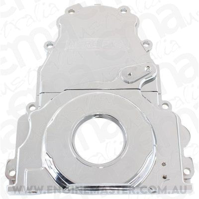Aeroflow AF64-4361C Holden / Chev LS Billet 2 Piece Timing Cover Chrome