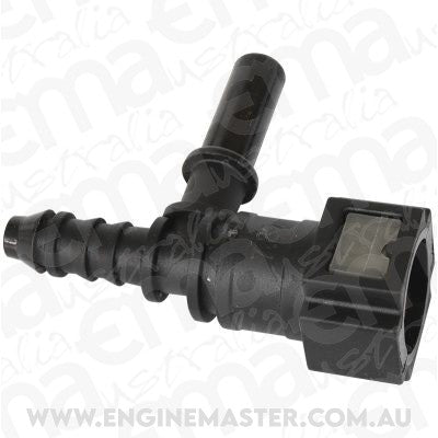 Aeroflow AF49-7003 Push On 5/16" Efi Tee to 5/16" W/Male Efi 5/16" On Side