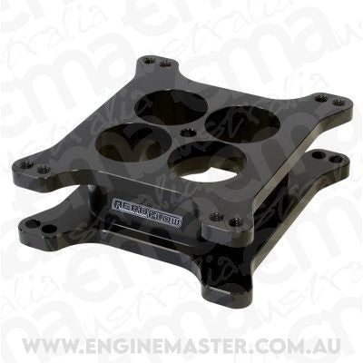 Aeroflow AF64-2071BLK Velocity Carb Spacer 2" 4150 Bolt On Horsepower Square Bore