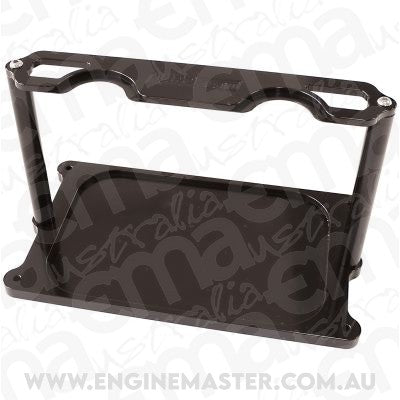 Aeroflow AF64-4366BLK Battery Hold Down Tray Black Billet Optima Aeroflow- AF64-4366Blk