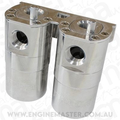 Aeroflow AF64-4364 Dual Catch Can -10ORB Air / Oil Separator Diesel