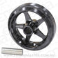Aeroflow AF64-4360BLK Billet Wheelie Bar Wheel 10000Ft/Lbs Load 3/8-1/2 Sleev