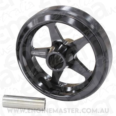 Aeroflow AF64-4360BLK Billet Wheelie Bar Wheel 10000Ft/Lbs Load 3/8-1/2 Sleev