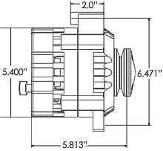 CVR CVR8107BK Billet Powerhouse 200 Amp Alternator Serpentine Pulley Black