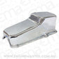 Aeroflow AF82-9092C Steel Stock Oil Pan SBC Chromerh/Side Dipstick Rear Sump