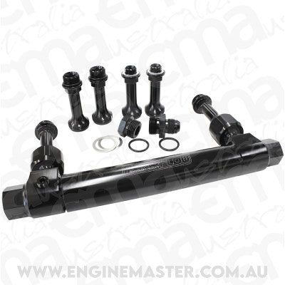 Aeroflow AF64-2037BLK Adjustable Fuel Log Bg Holley Black suits 1 & 2 Metering Blo