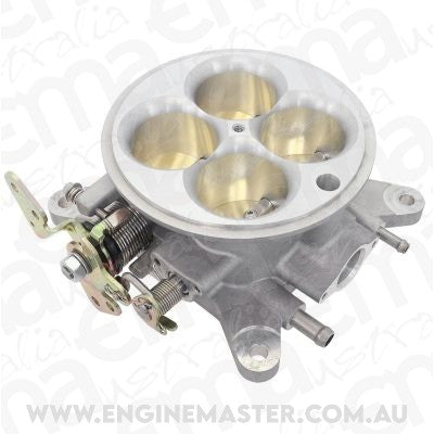 Aeroflow AF64-2251 Cast Aluminium 4 Barrel 1000cfm Throttle Body Natural Finish. Suit 4150/4500
