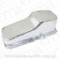 Aeroflow AF82-9414C Stock Oil Pan SBC Late '86 On Rh/Side Dipstick Chrome