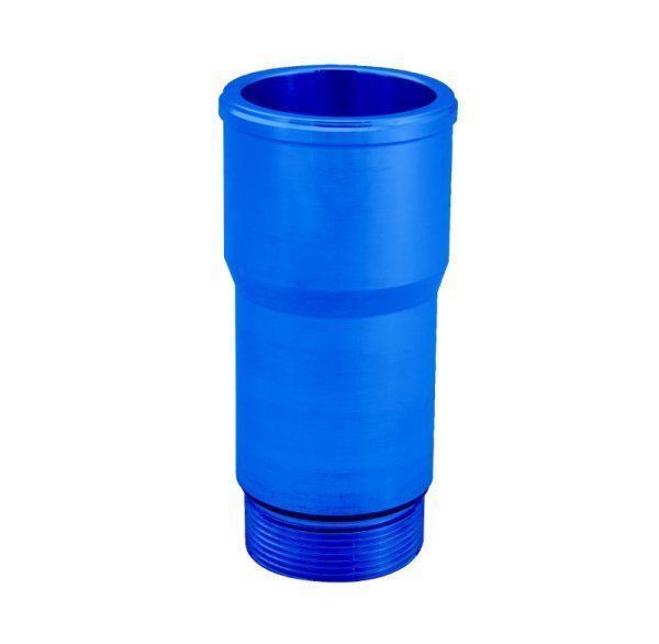 CVR CVR8125BL Water Pump Inlet Fitting 1-3/16" Male O-Ring to 1.25" Hose Blue