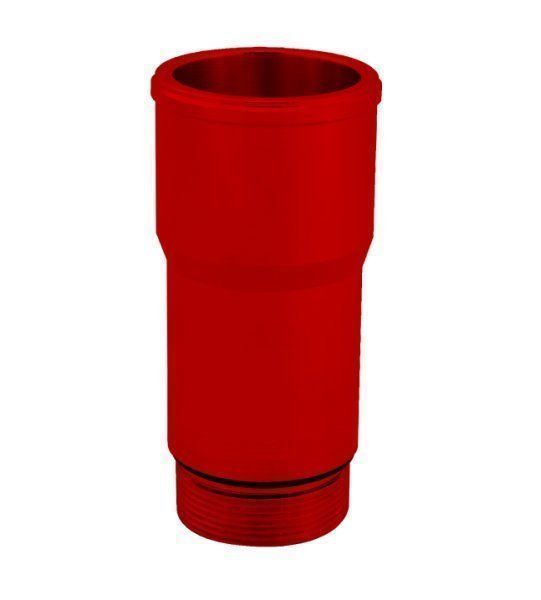 CVR CVR8125R Water Pump Inlet Fitting 1-3/16" Male O-Ring to 1.25" Hose Red
