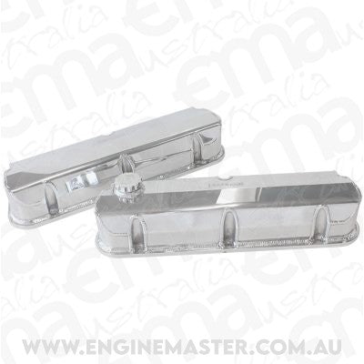 Aeroflow AF77-5002 Fabricated Valve Covers Polished Suit Ford 289-351W