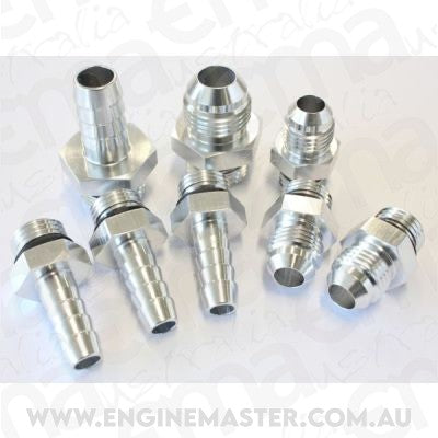 Aeroflow Performance Products AF59-1016S Aeroflow Surge Tank Fittings Silver Repl Kit Barb & AN Fitt