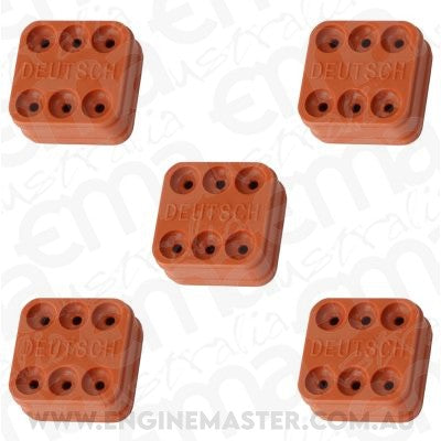 Aeroflow AF49-9042 Weathertight Wire Seal 6 Pin Pack Of 5 Deutsch