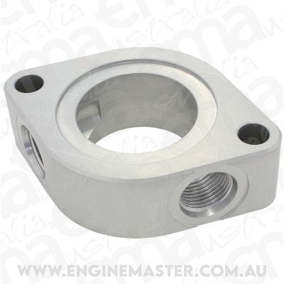 Aeroflow AF64-4051 Chev Thermostat Water Neck Spacer with 2 x -8ORB AUx Port