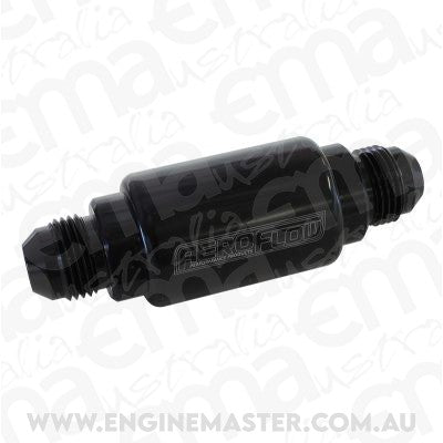 Aeroflow AF66-2053BLK Aeroflow Filter 40 Micron Black -8AN 1.25" x 3" Notes