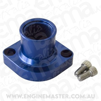 Aeroflow AF64-2021 Billet Thermostat Housing Blue Straight suits 302 351C