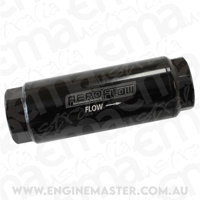 Aeroflow AF66-2042BLK Aeroflow Pro Filter 60 Micron Black Female -8 ORB 1.25"x3.5"