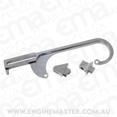 Aeroflow AF64-2026C Billet Throttle Cable Bracket Chrome suits 4150 Style Carbs