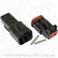 Aeroflow AF49-9002 Weathertight 2 Pin Connector Kit Deutsch Dt Style Black