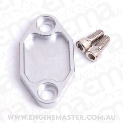 Aeroflow AF64-2029S Billet Fuel Pump Block Off Plate Silver suits Holden 308