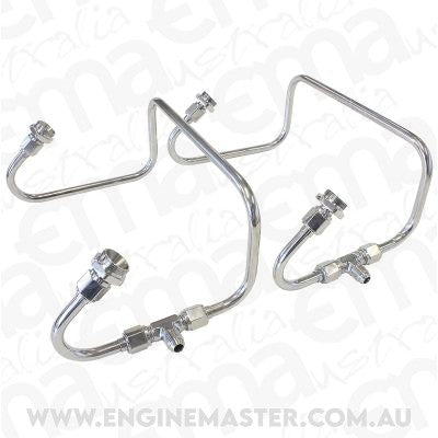 Aeroflow AF30-2671 Dual Inlet Fuel Line Kit Suit 4150 Holley Carb S/Steel