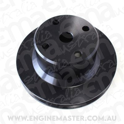 Aeroflow AF64-4024BLK Holden V8 Water Pump V Pulley Suit Vn-On Jumbo Pump Black