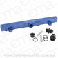 AeroFlow AF64-2221 Mitsubishi Evolution 4-9 4G63 Billet EFI Fuel Rails - Blue Suit 14mm Full Length Fuel Injectors -10ORB Ports