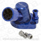 Aeroflow AF64-2091 253 308 Holden Thermostat Housing Blue W/Heater Swivel