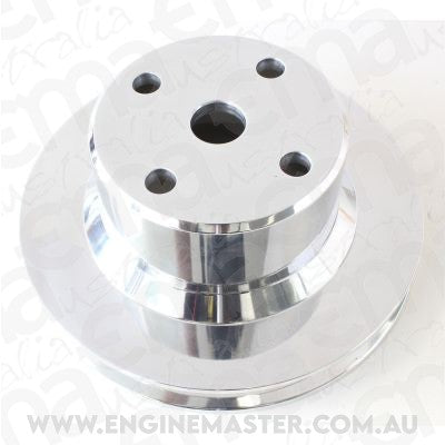 Aeroflow AF64-4024 Holden V8 Water Pump V Pulley Suit Vn-On Jumbo Pump Polished