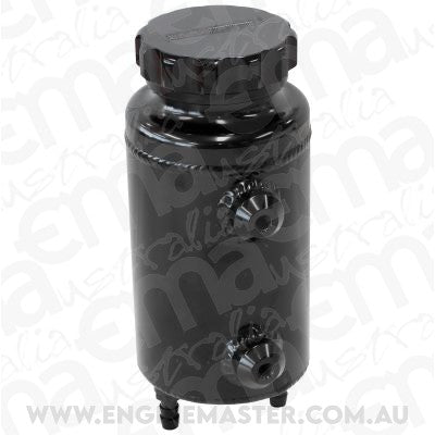 Aeroflow AF77-1015BLK Universal Radiator Overflow Tank 8" x 3.5" -4 ORB Black