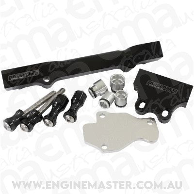 Gen 2 Billet Fuel Rail Kit, Black Finish (Suits for Mazda Rotary Series 6-8 RX7)